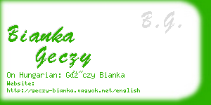 bianka geczy business card